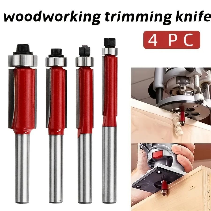 Smooth Pipe Router File Premium 4 Piece Woodworking Router Bit Set for Smooth Cuttin | Inspire ...
