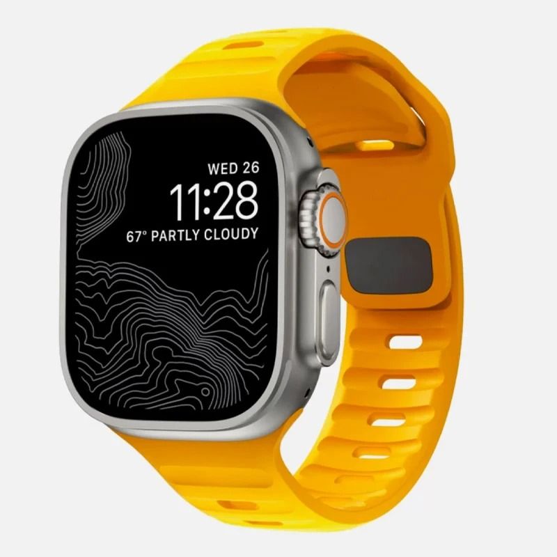 Silicone Sport Band for Apple Watch Ultra SE 5 to 9 Lightweight Strap
