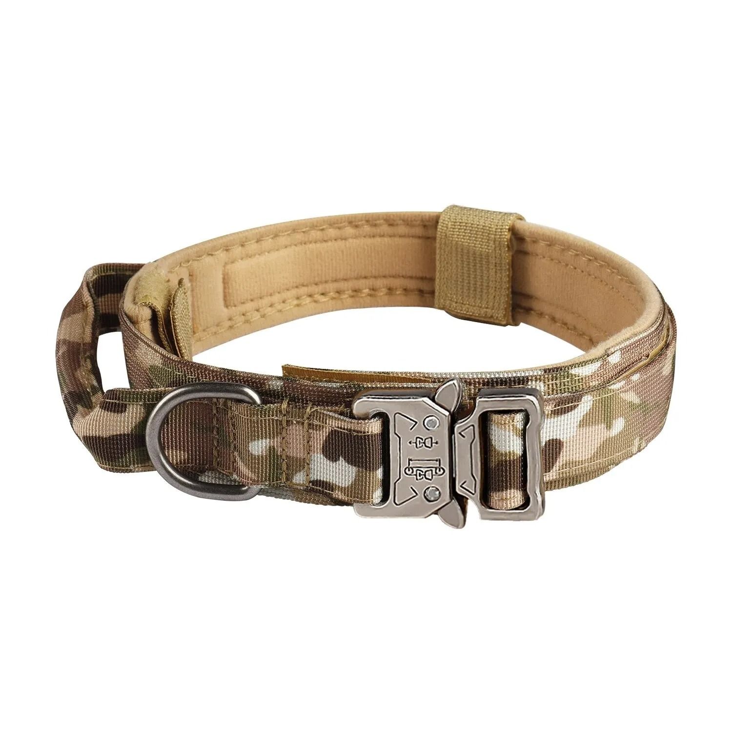 Tactical Dog Collar with Metal Buckle and Adjustable Nylon Strap