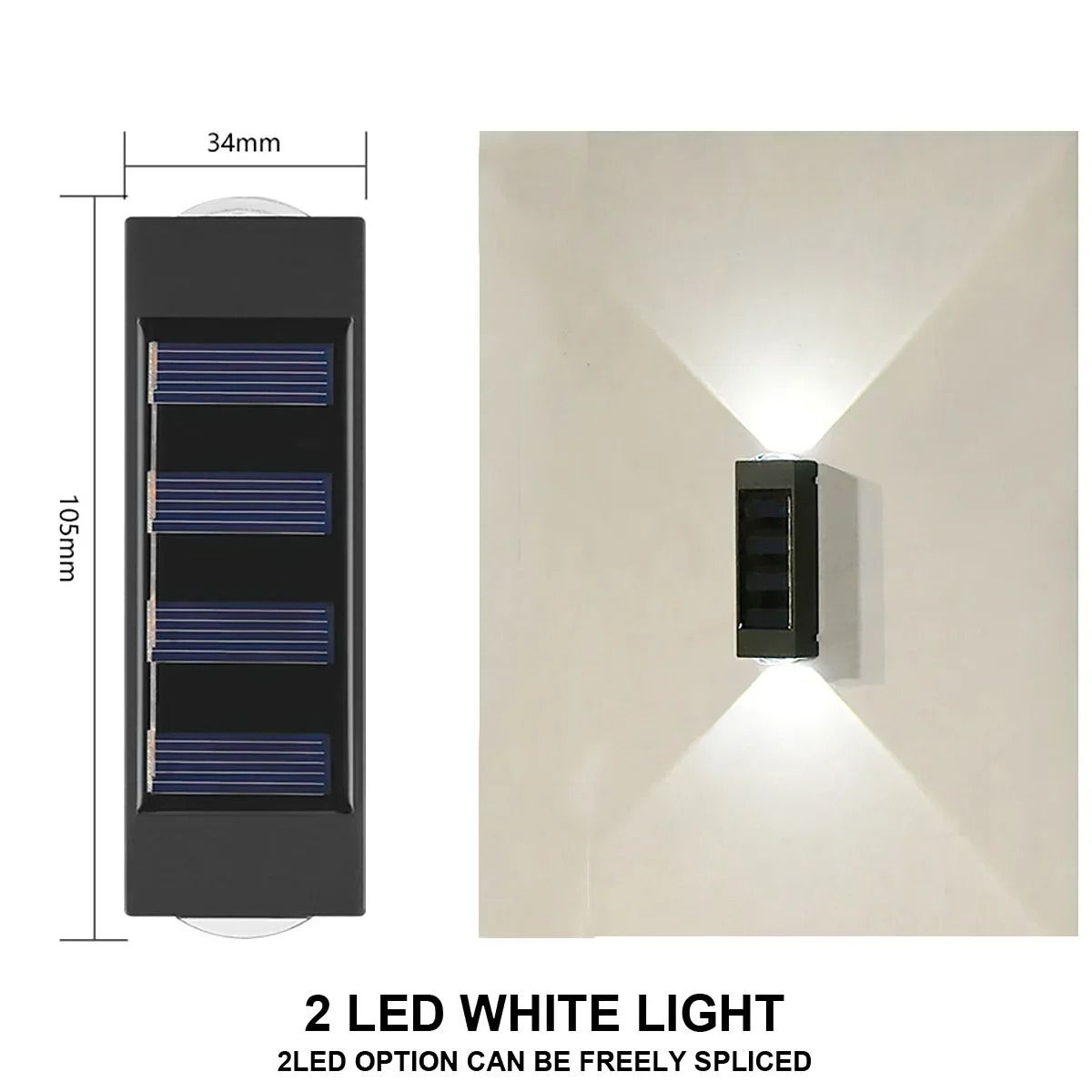 Outdoor Solar Wall Lamp Waterproof Up and Down Light