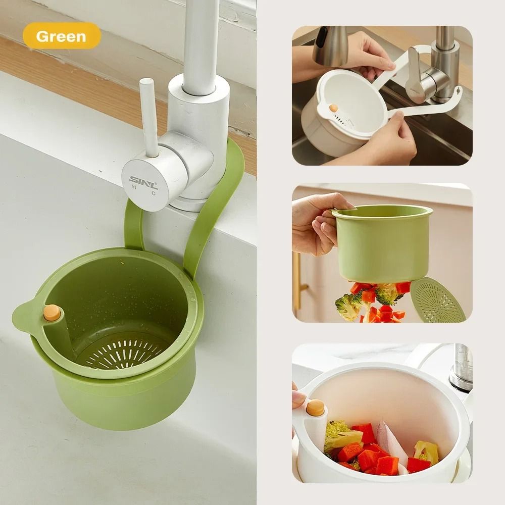 2 in 1 Kitchen Sink Strainer Stopper Hanging Drain Basket