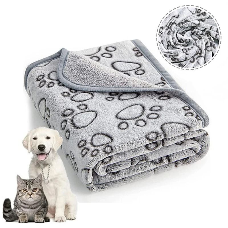 Soft Fluffy High Quality Pet Blanket Cute Cartoon Pattern Mat Warm and Comfortable for Cats and Dogs