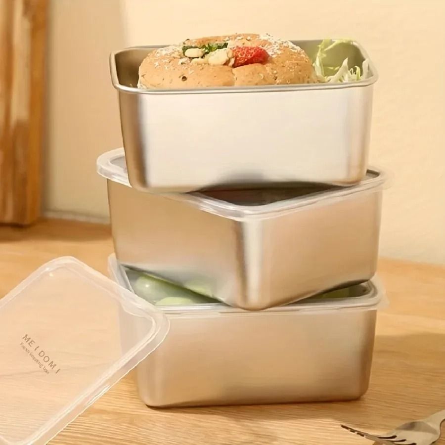 Keep Boxes Stainless Steel Fresh Keeping Box with Sealed Lid Thickened | Inspire ...