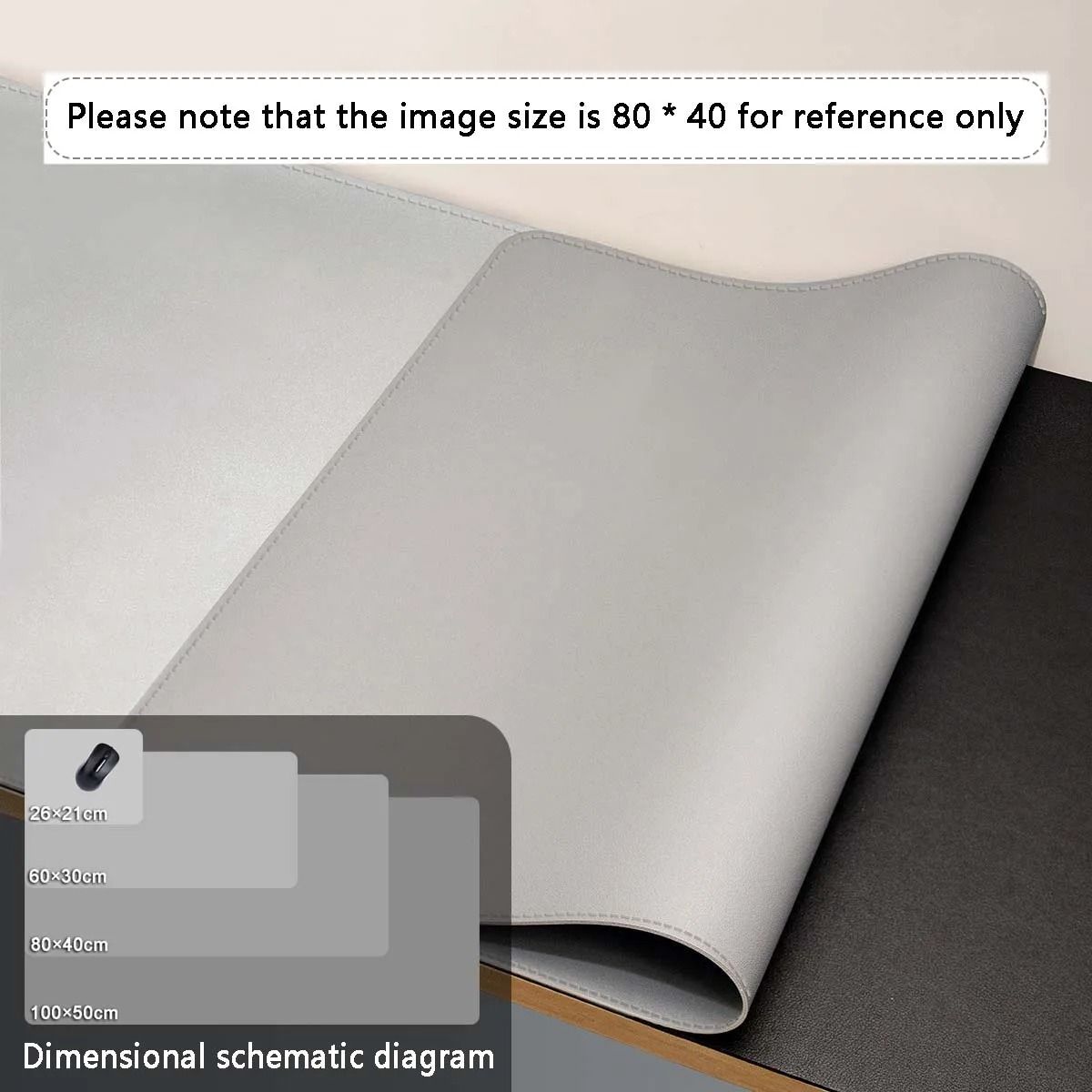 Large PU Leather Desk Mat Waterproof Office and Gaming Mouse Pad