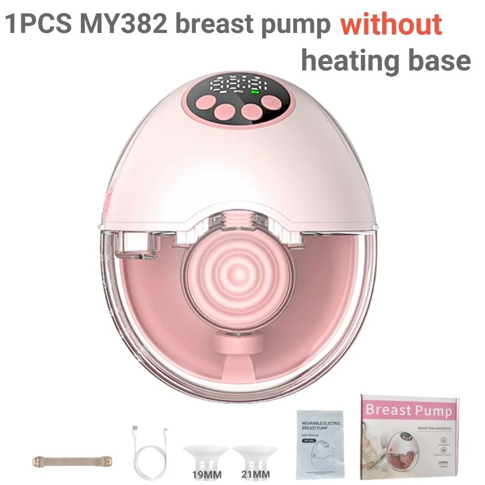 Wireless Hands Free Breast Pump BPA Free With Heating UV Sterilize Lid Wearable Breastfeeding Pump