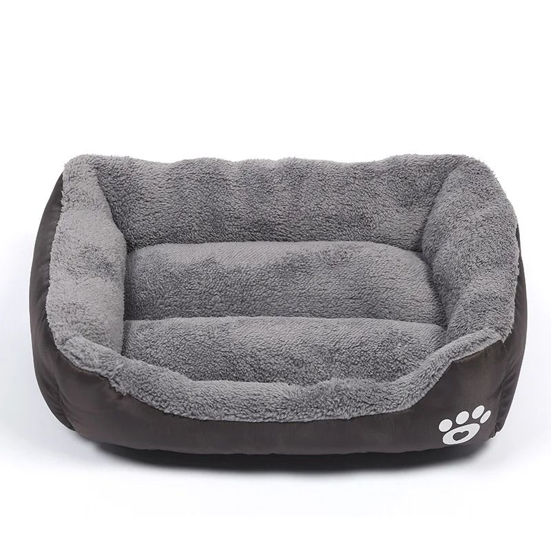 Large Dog Bed Square Plush Cat Nest Kennel All Season Washable Dog Sofa Waterproof Mattress Cat Bed for Medium Dogs