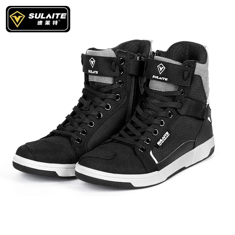 Men Motorcycle Boots Breathable Anti Fall Rider Road Racing Casual Motorbike Shoes