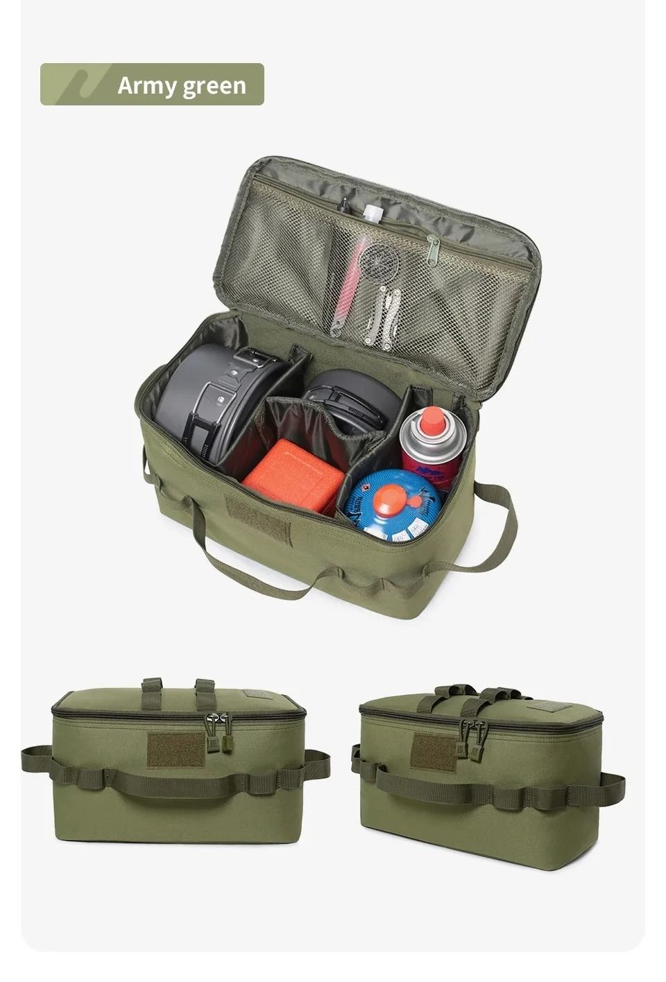 Outdoor Camping Gas Tank Storage Bag Large Capacity Cookware and Tool Organizer