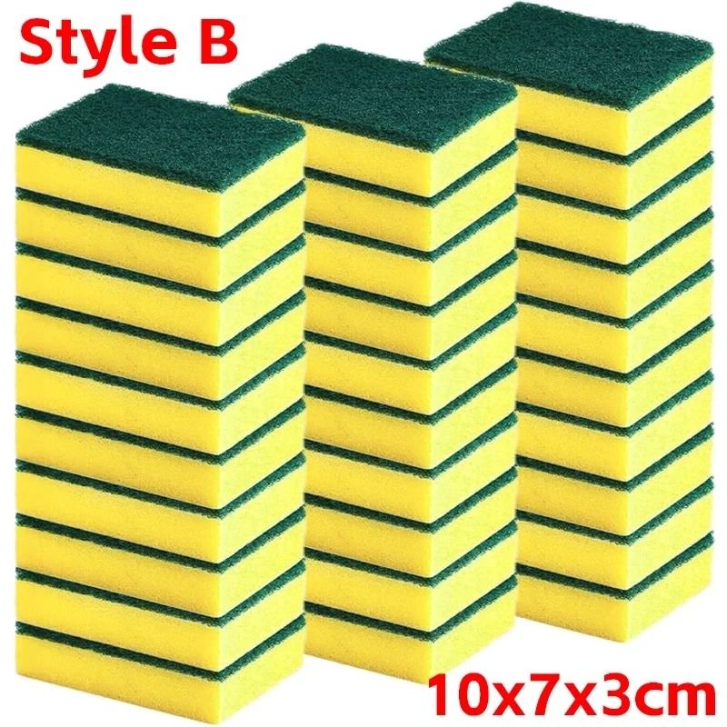 Double-Sided Heavy-Duty Magic Cleaning Sponge for Kitchens, Pots & Motorcycles Double-Sided Heavy-Duty Magic Cleaning Sponge for Kitchens, Pots & Motorcycles