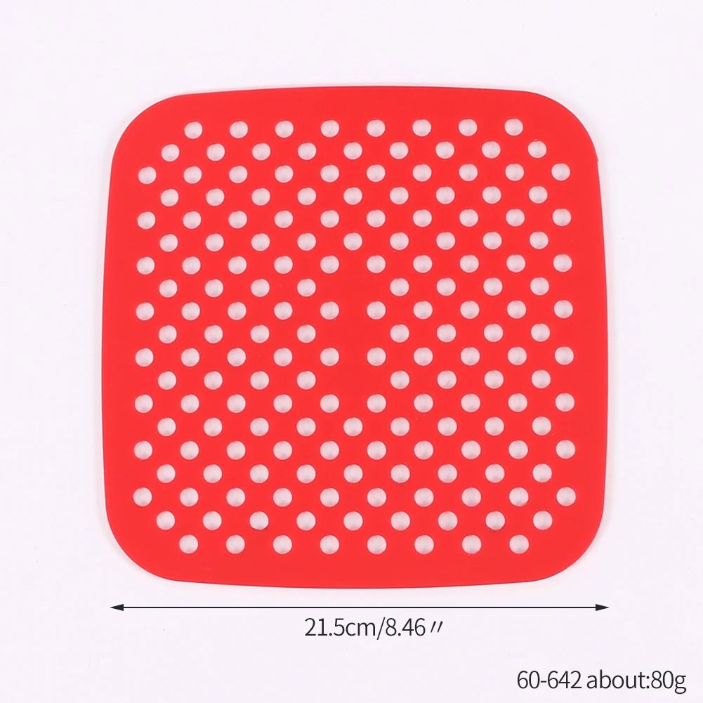 Air Fryer Silicone Liner Mat Reusable Non Stick Baking Mat Round Square Kitchen Accessory