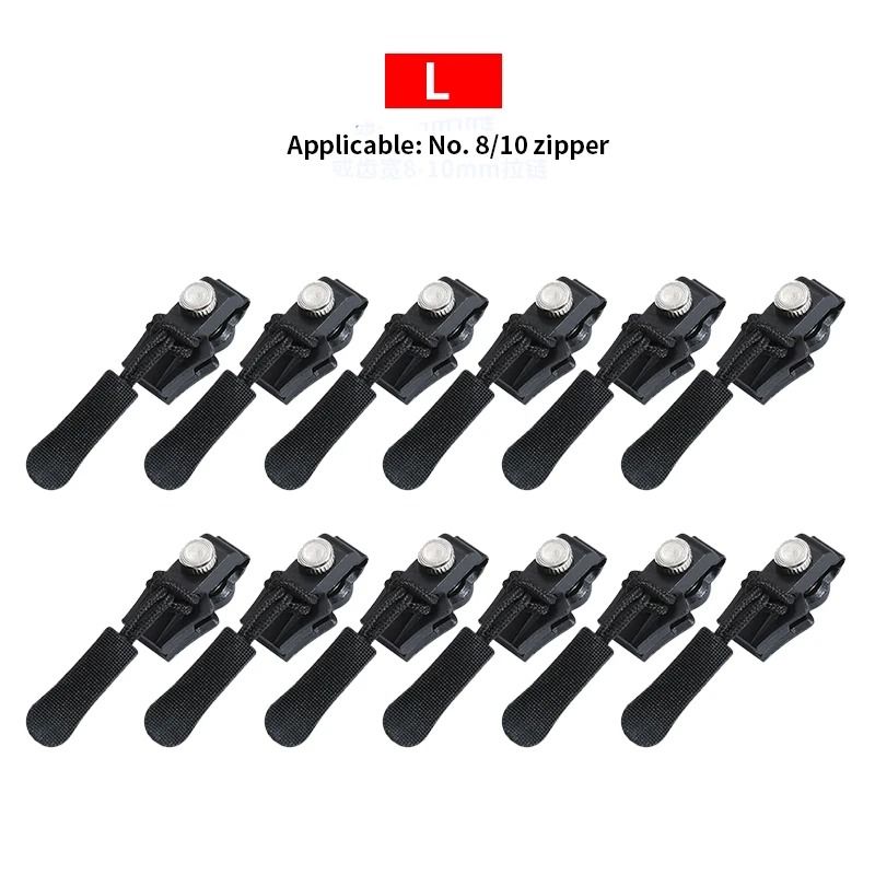 Universal Detachable Metal Zipper Slider Puller Repair Kit for Clothing and Luggage