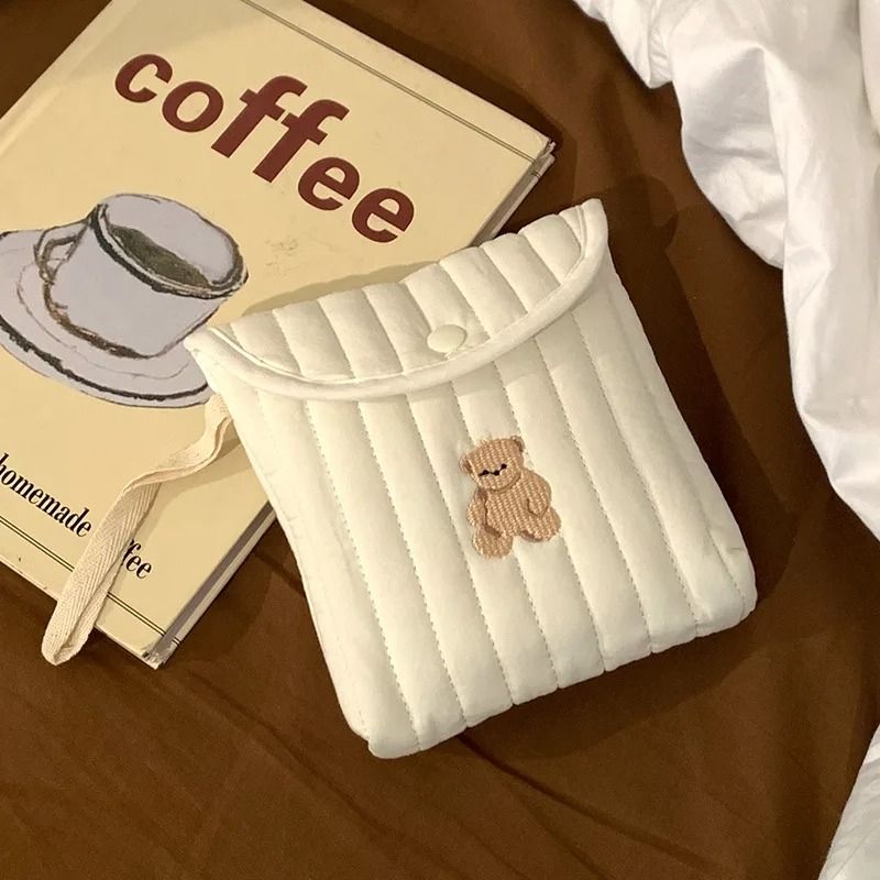 Cotton Sanitary Napkin Storage Bag Portable Mini Pouch for Travel and Daily Use