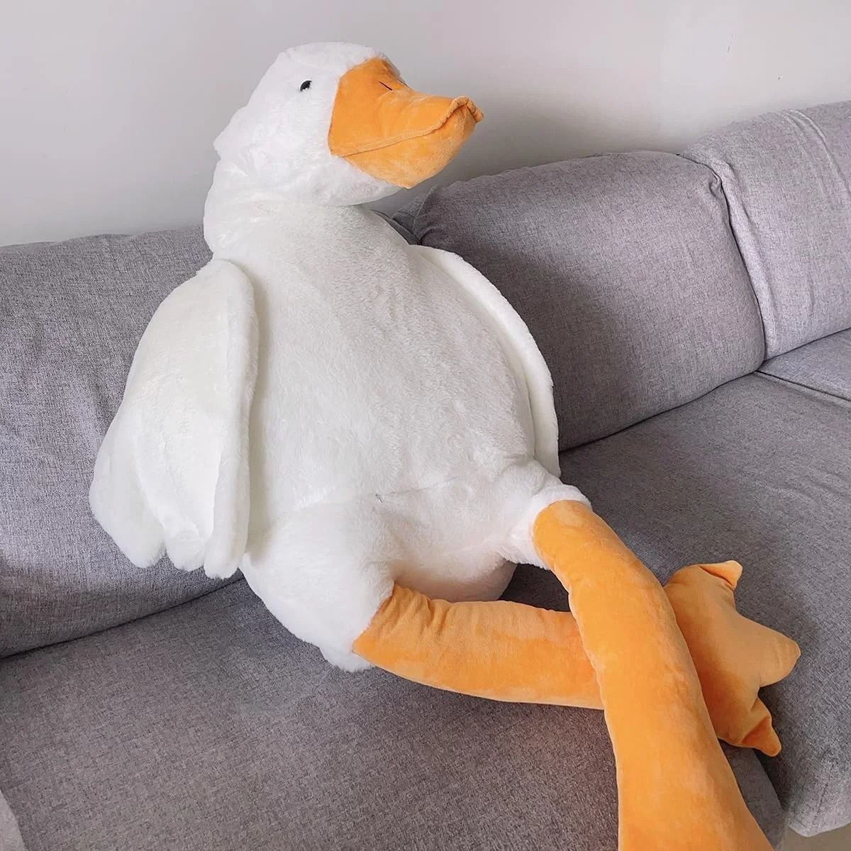 Funny Goose Plush Toy 50/90/130 cm Soft Duck Pillow Gift for Kids and Girlfriend
