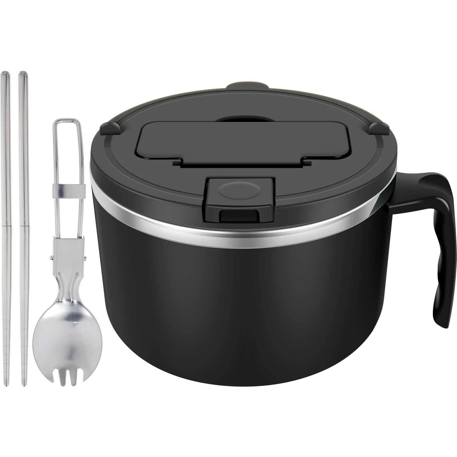 1200ml Ramen Bowl Stainless Steel Noodle Bowl with Lid