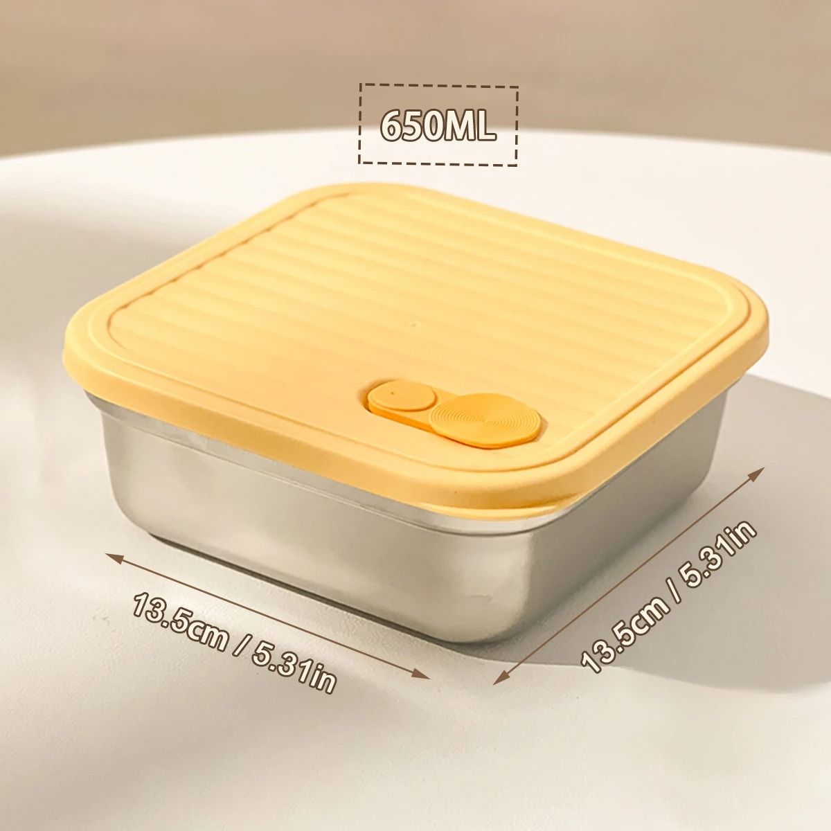 WORTHBUY 304 Stainless Steel Lunch Box With Lid Portable Food Container