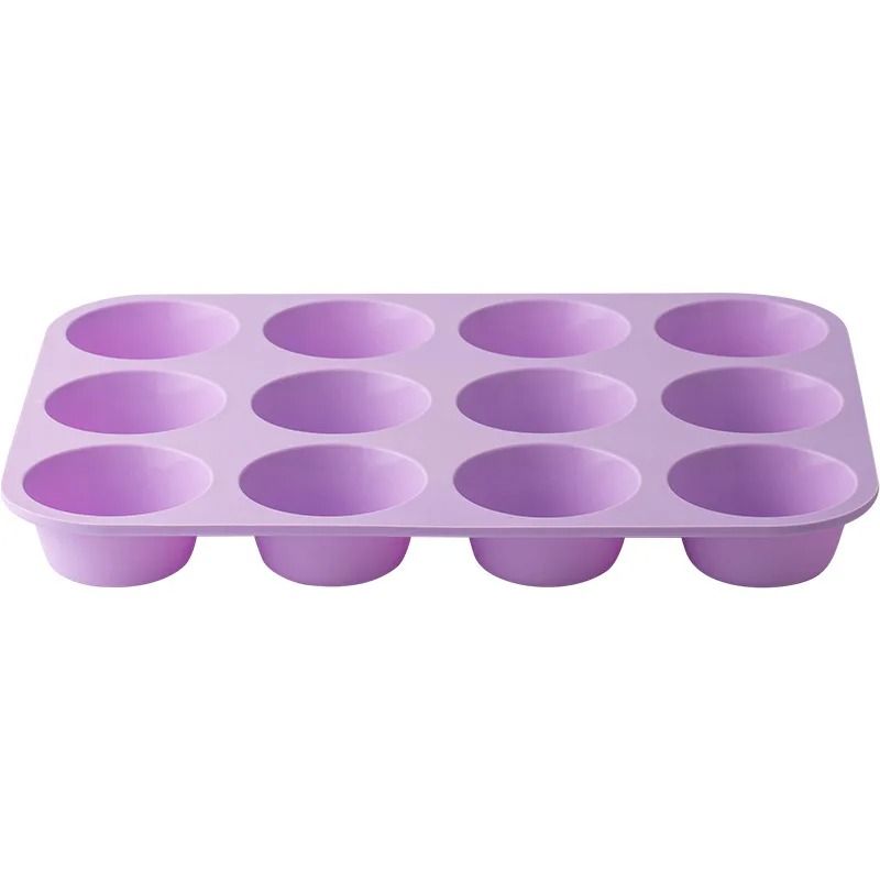 12 Hole Silicone Baking Mold for Cupcakes Muffins and Chocolate