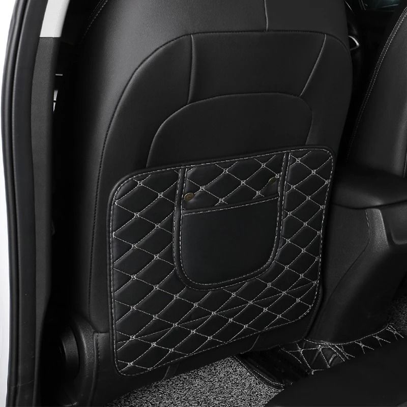 PU Leather Car Seat Back Protector Anti-Kick Mat