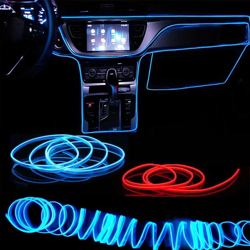 Car Interior LED Neon Strip Ambient Light USB Flexible Light | Inspire ...