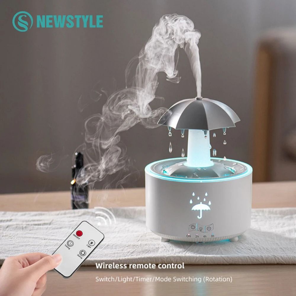 Rotating Umbrella Water Drop Air Humidifier with Colorful Ni | Inspire ...