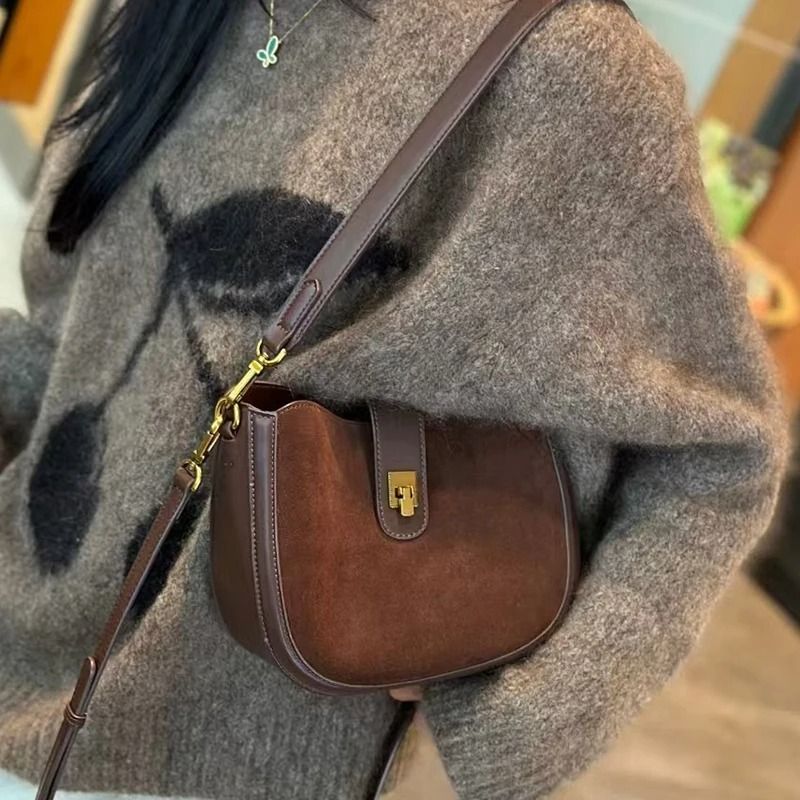 Women Cowhide Genuine Leather Shoulder Bag Soft Real Leather Luxury Crossbody Handbag