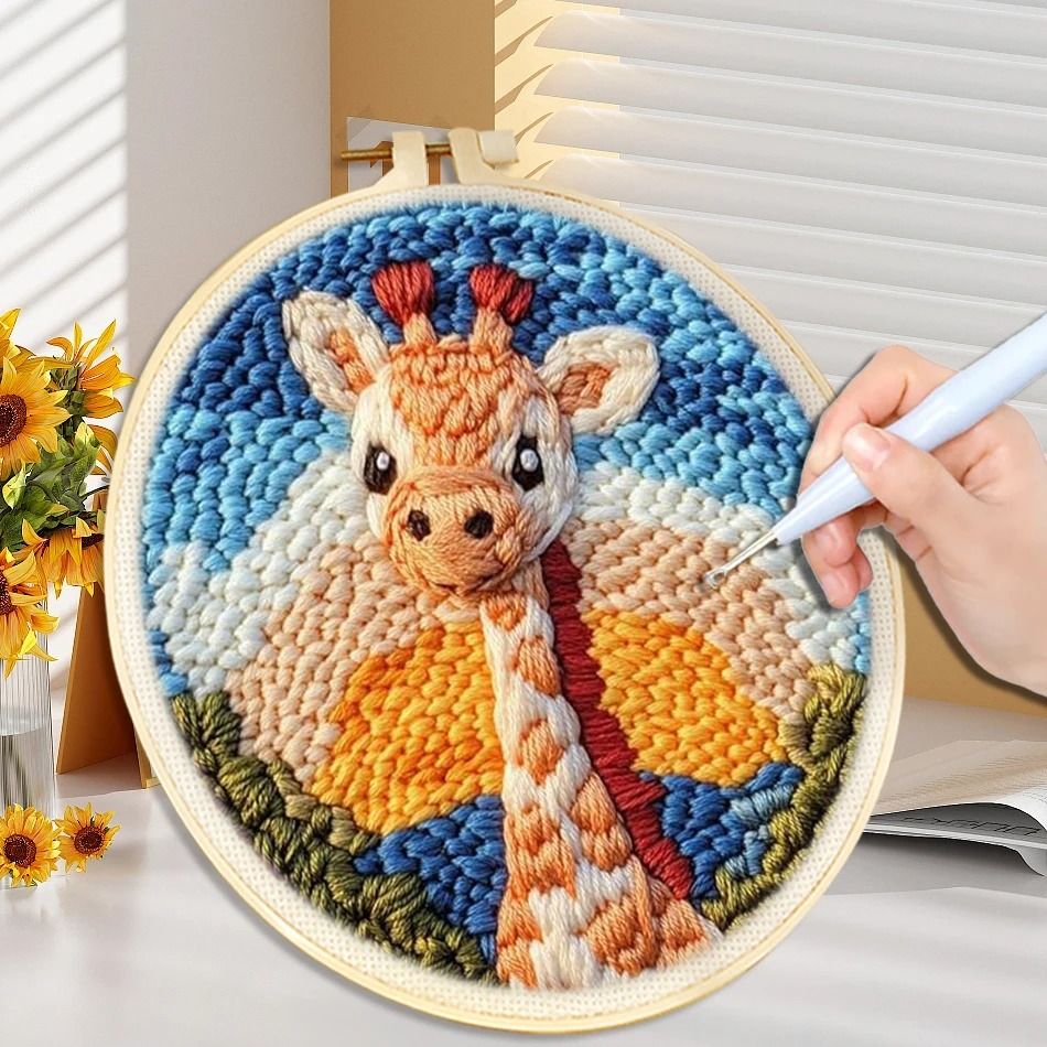 DIY Punch Needle Kit for Beginners Animal Embroidery Starter | Inspire ...