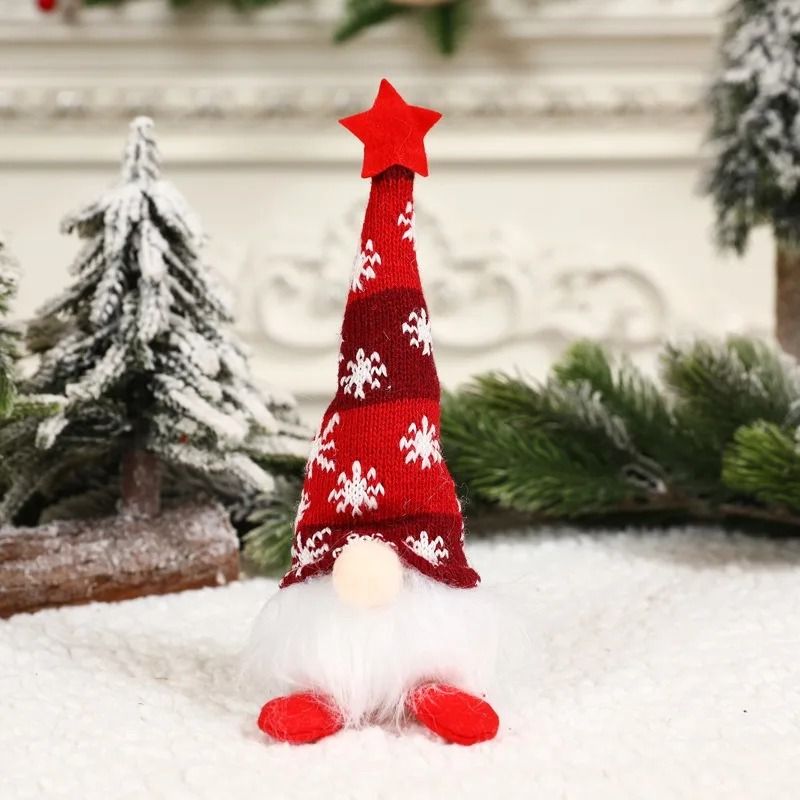 Faceless Gnome Plush Ornament Knitted Christmas Tree Pendant Decoration