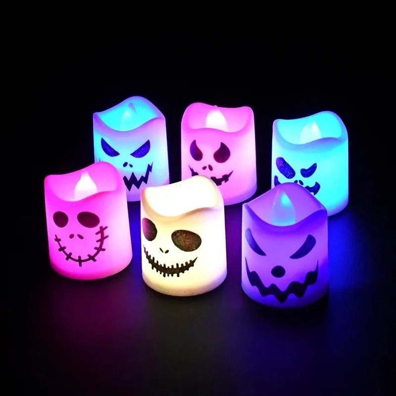 Halloween Led Ghost Pumpkin Candle Light Party Home Decoration