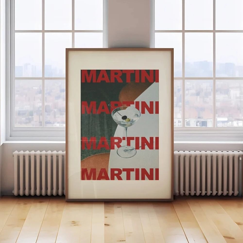 Suspension Murale Rétro Martini - Décoration Lumineuse