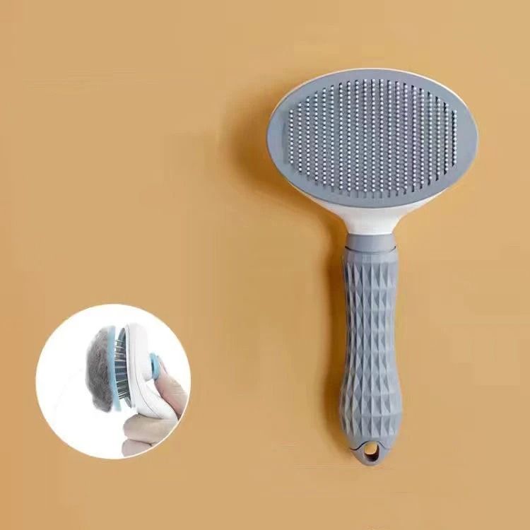 Pet Hair Brush for Dogs and Cats with Stainless Steel Grooming Comb