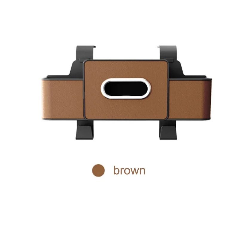 Multifunction Leather Interior Storage Bag Car Backseat Organizer with Cup and Tissue Holder
