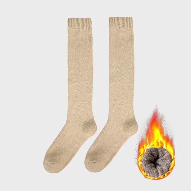 Winter Warm Long Cotton Knee High Socks Thick Thermal Women Stockings