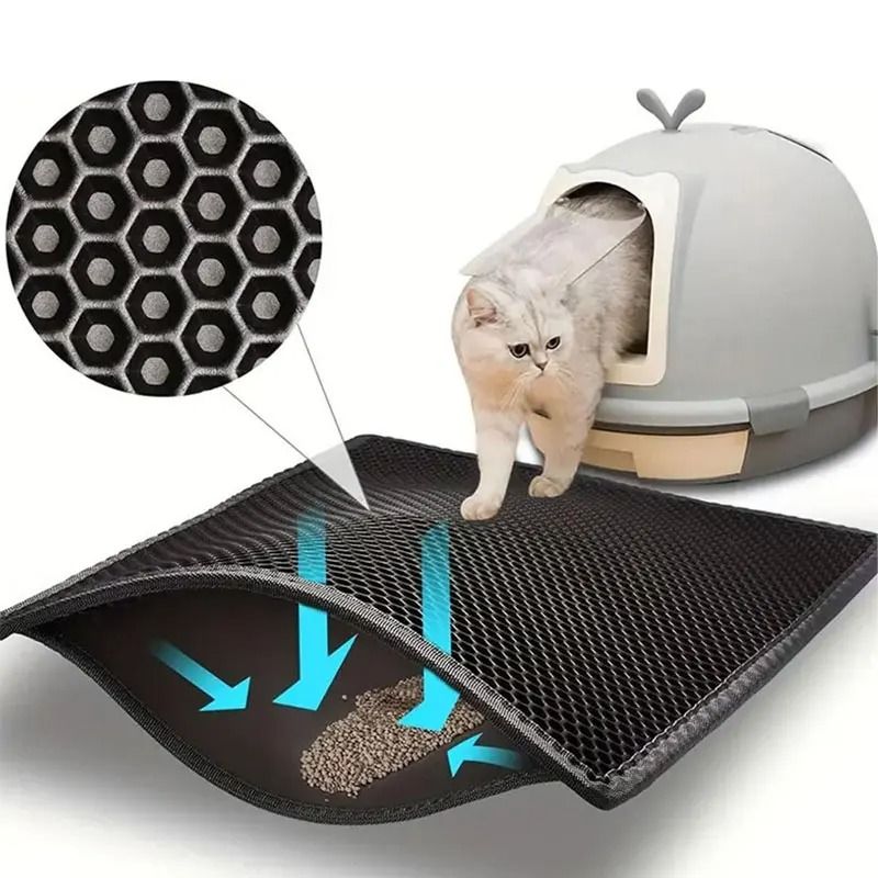 Pet Cat Litter Mat Double Layer Waterproof Litter Trapping P | Inspire ...