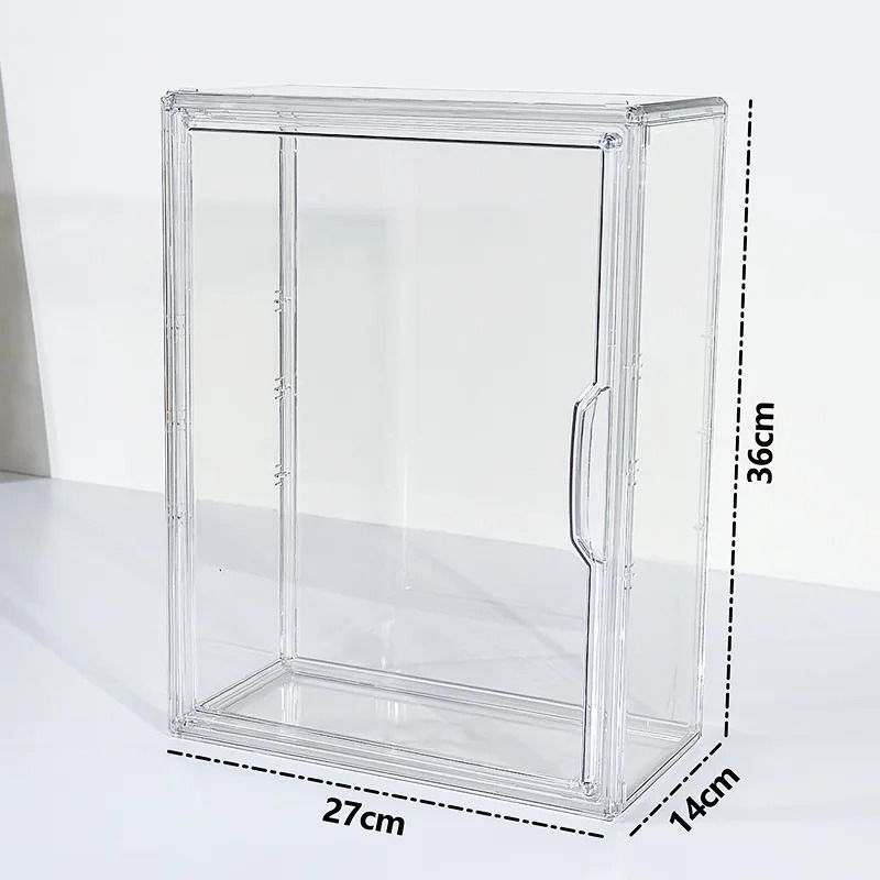 Acrylic Desktop Display Cabinet with Clear Dustproof Shelves for Figures and Collectibles