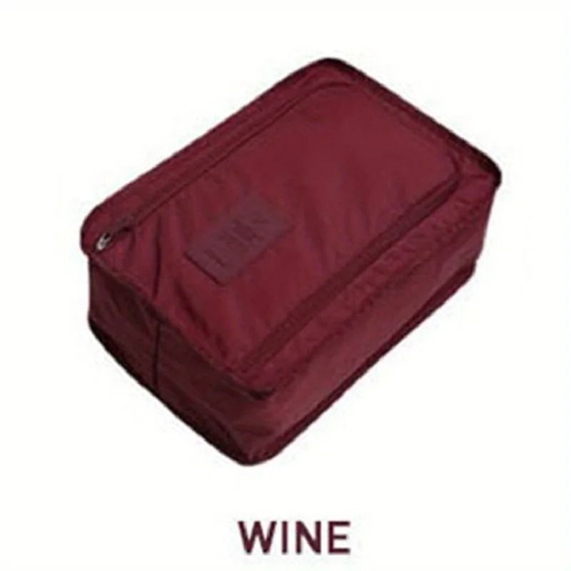 Portable Folding Travel Shoe Bag with Waterproof Nylon Mesh for Beach and Storage Use