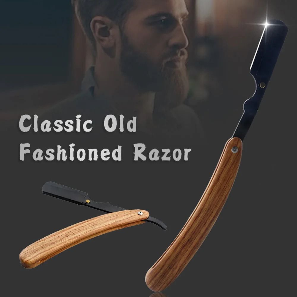 Beard Shaver Rosewood Fold Stainless Steel Portable Shaving Tool
