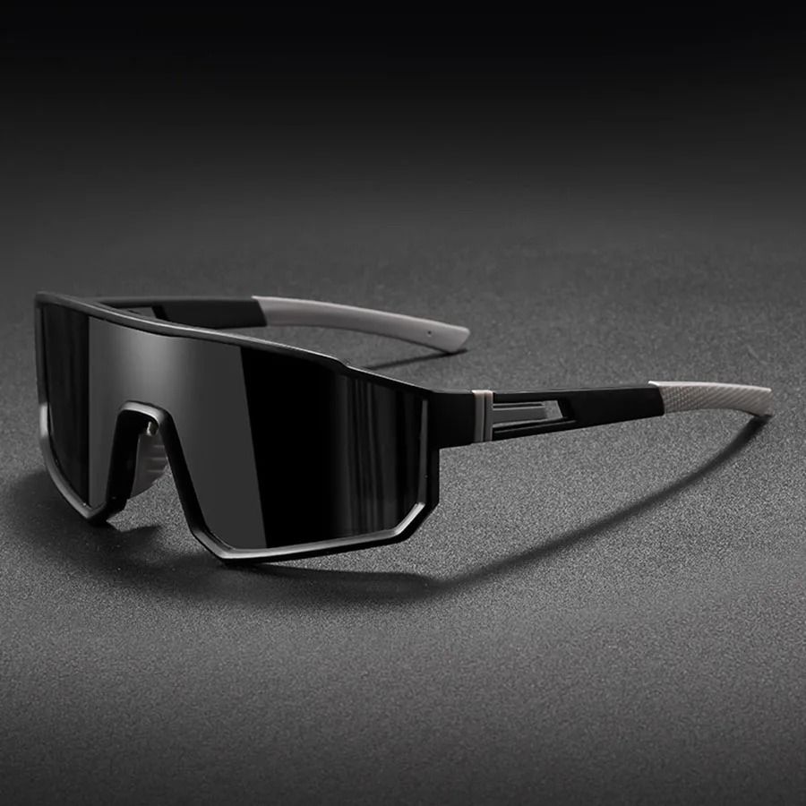 Oversized Cycling Sunglasses for Men with Windproof Color Coated Lenses