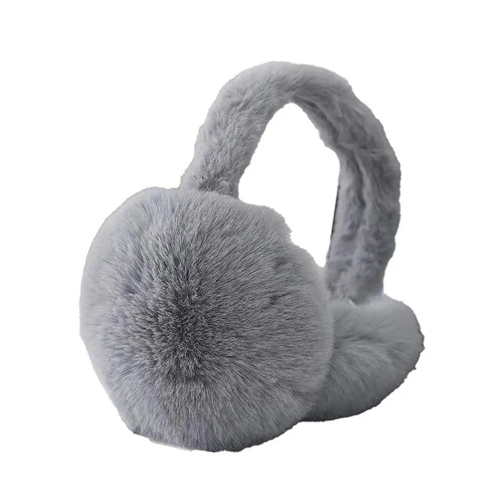 Soft Plush Winter Earmuffs for Women and Kids Foldable Warm Ear Warmers for Cold Weather