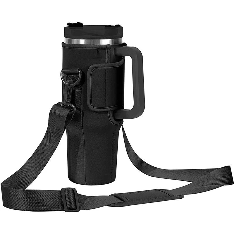 Water Bottle Carrier Bag for 40oz Tumbler with Adjustable Strap