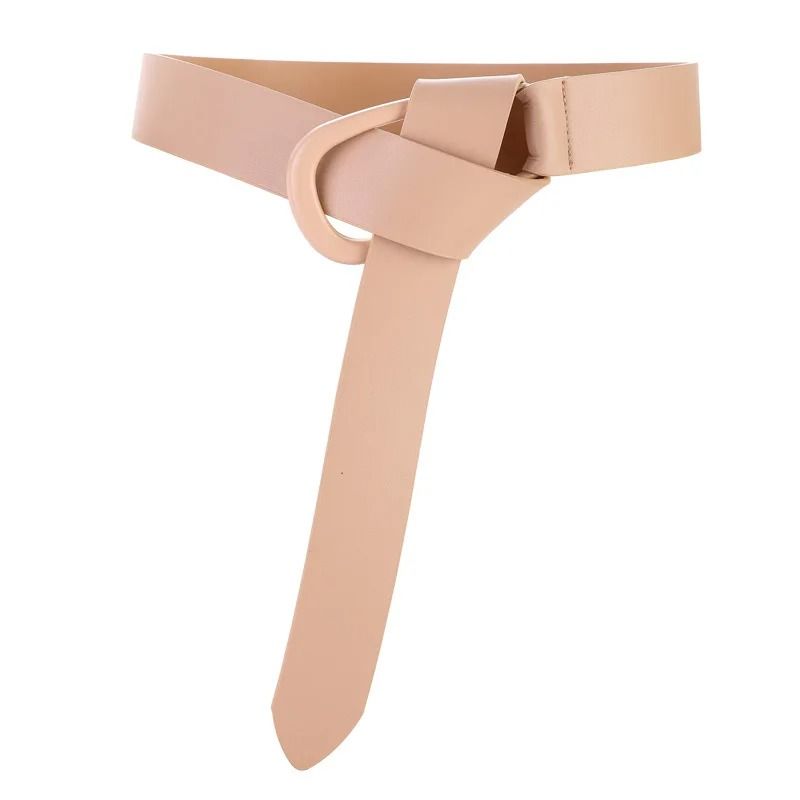 Womens Genuine Leather Knot Belt Adjustable Waist Cincher for Dresses Sweaters and Blazers