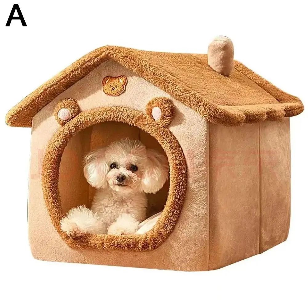 Thickened Pet Warm House Detachable Washable Cat and Dog Bed for All Seasons
