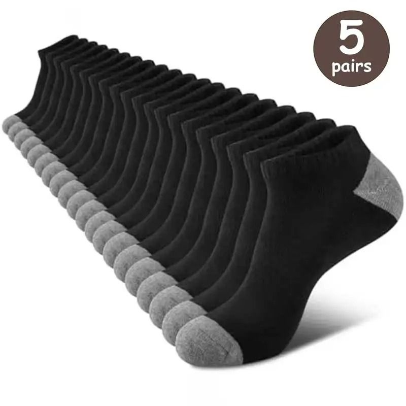 Breathable Low Cut Solid Color Socks 10 Pairs Sweat Absorbing Odor Resistant for Outdoor Activities