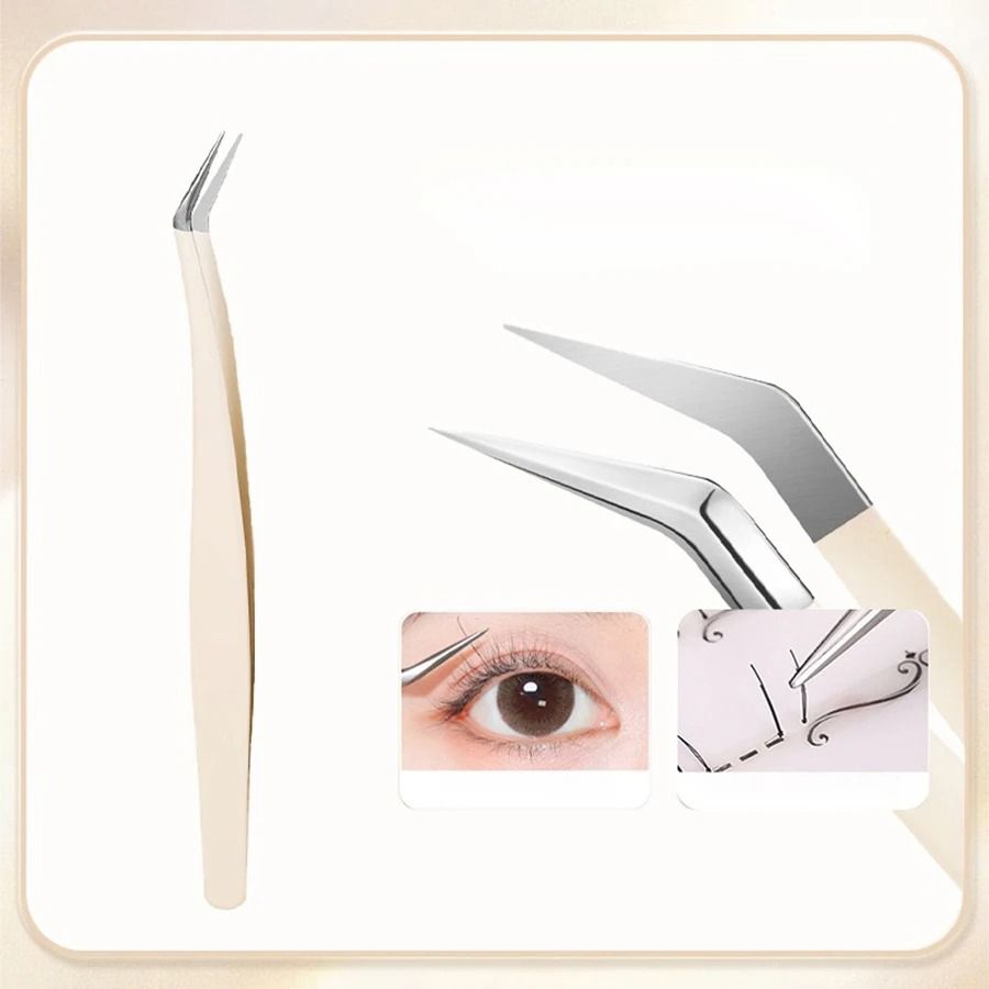 Stainless Steel Precision Eyelash Extension Tweezers
