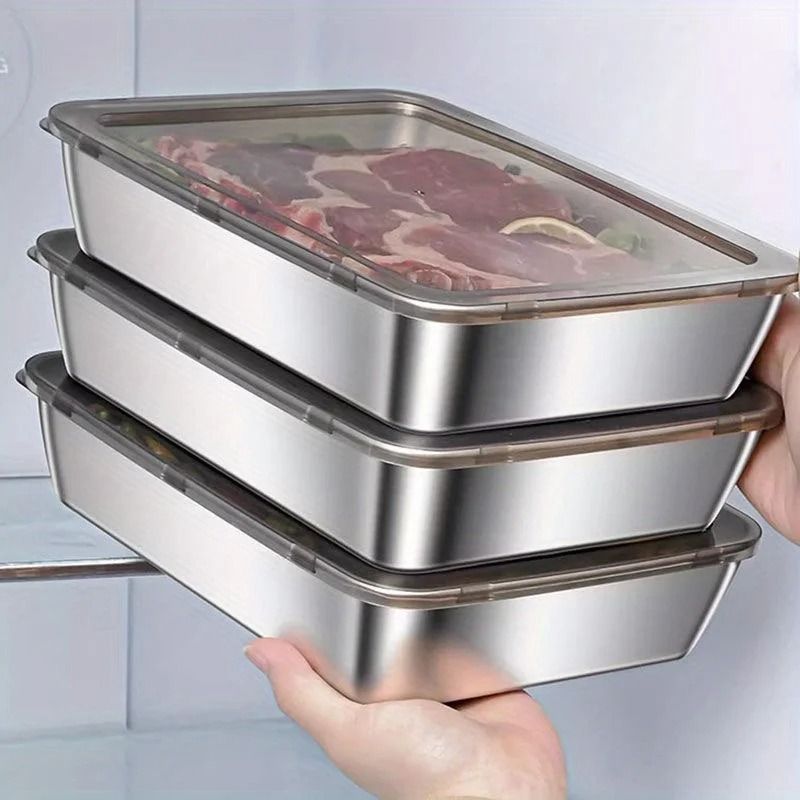 Stainless Steel Baking Pan Set for Bread Cake Meat and Meal Prep