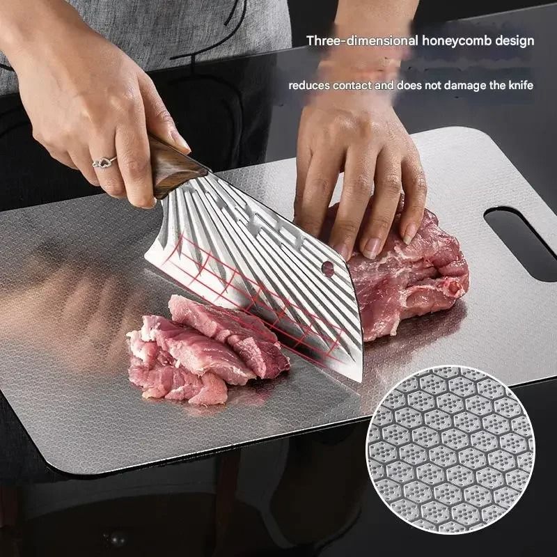316 Stainless Steel Double Sided Cutting Board for Kitchen Use