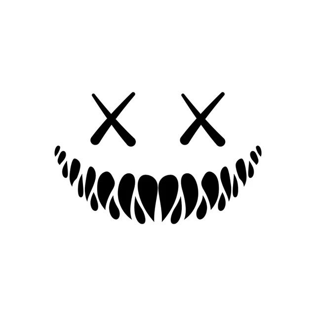Demon Smiling Face Car Window Vinyl Sticker