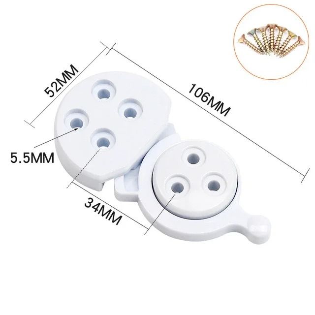 ABS Hidden Furniture Hinge Connector Bracket for Table Tops and Desks