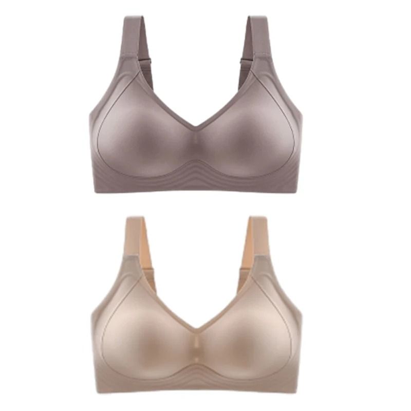 Seamless Wireless Push Up Bra Set for Women Large Size