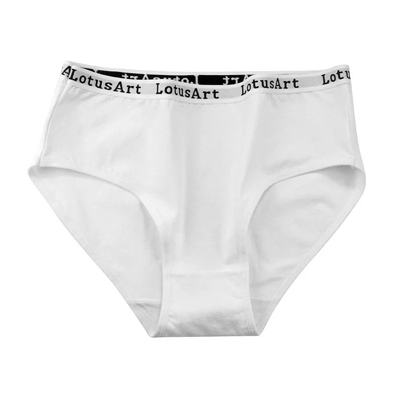 6 Piece High Waist Cotton Panty Set Breathable Solid Color Underwear for Women