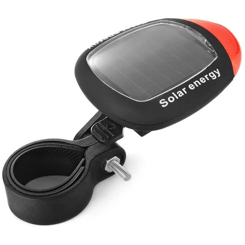 Solar Powered Bicycle Front and Rear Safety Lights Waterproof Cycling Lamp Set