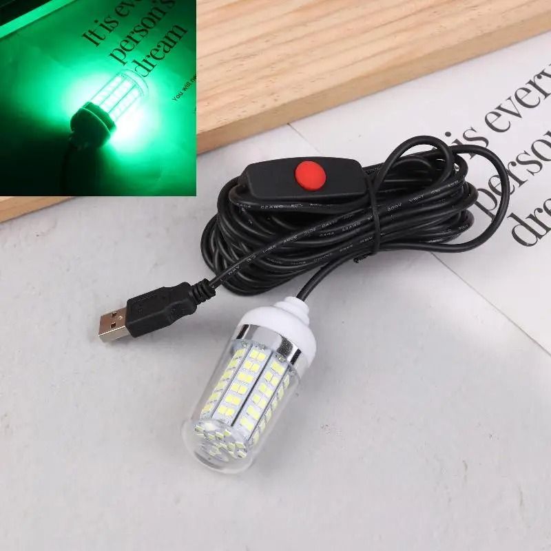 USB LED Fishing Light Underwater Fish Attractor Lamp for Night Fishing